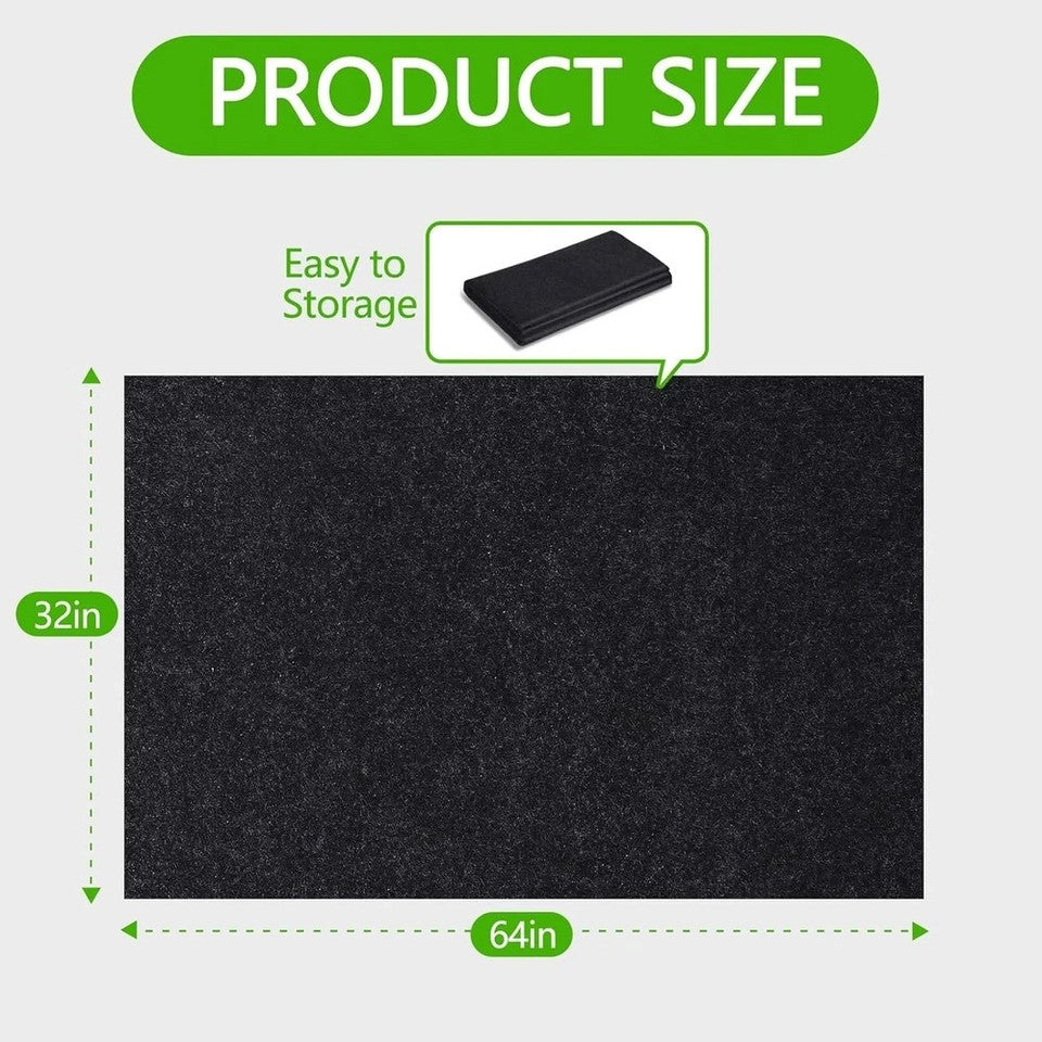 Garage Floor Mat 32"x64" Oil Spill Mat for Under Car Heavy Duty Parking Mat
