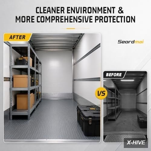 4×6FT Garage Floor Mat, 2.8mm Thickened with A Roll of Tape Gray 4FT×6FT Grey