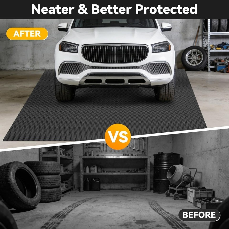 10x20 FT Garage Floor Mat, 2.8mm Thickened Flooring Roll for Under Car Diamond P
