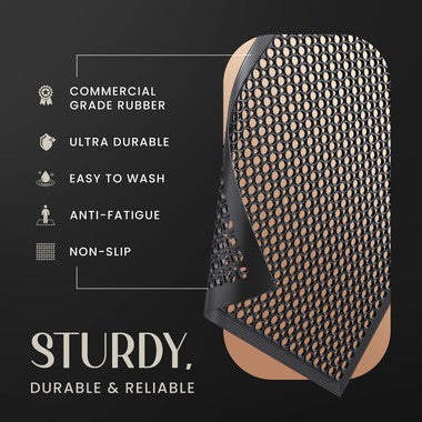 Heavy Duty Anti-Fatigue Floor Mat Black Commercial Non-Slip Indoor Outdoor