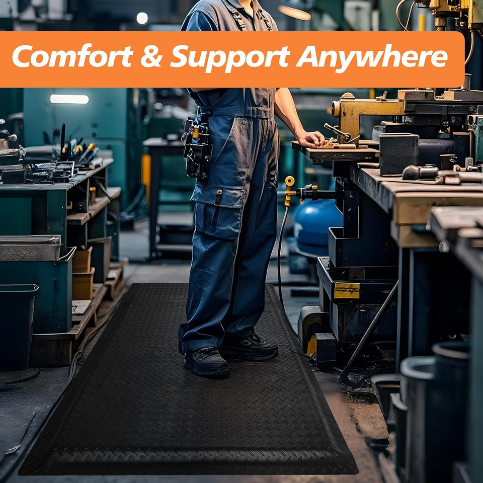 Heavy Duty Anti-Fatigue Mat 2' x 7' for Comfort in Commercial Kitchens