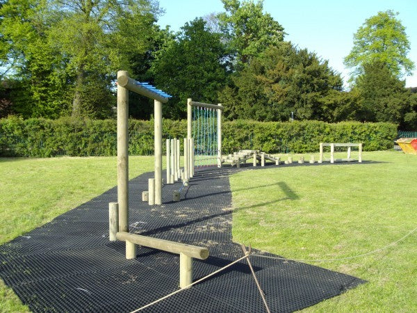 Heavy Duty Rubber Grass Mat Outdoor Safety Flooring Childrens Playground x 3