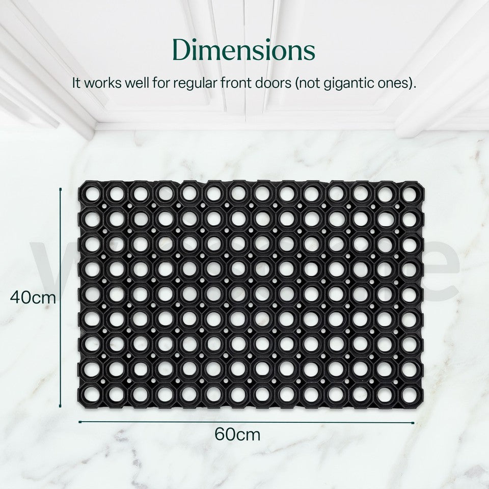 Heavy Duty Rubber Ring Door Mat Entrance Anti Fatigue Industrial Matting Outdoor