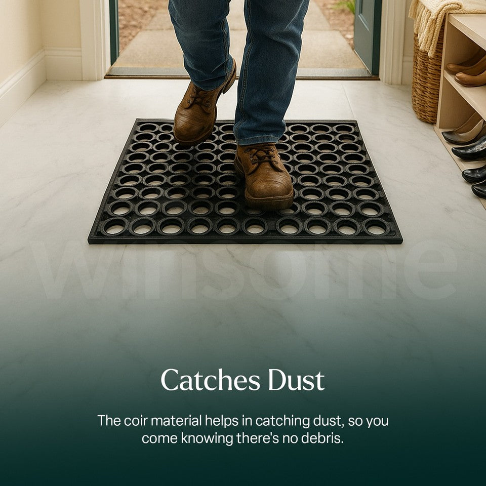 Heavy Duty Rubber Ring Door Mat Entrance Anti Fatigue Industrial Matting Outdoor