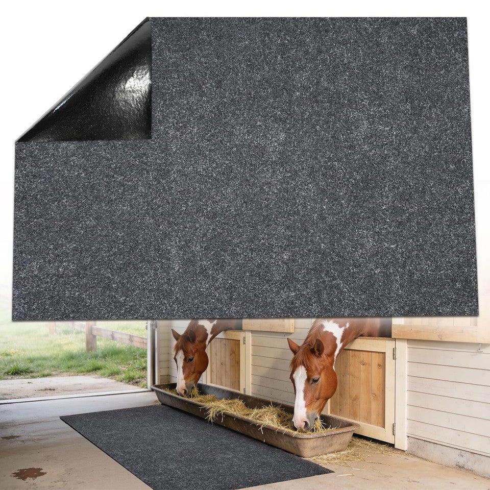 4 x 6ft Horse Stable Mat Non-Slip Floor Cuttable Lightweight Water Absorbent