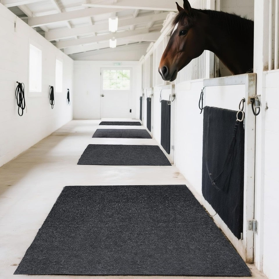 4 x 6ft Horse Stable Mat Non-Slip Floor Cuttable Lightweight Water Absorbent