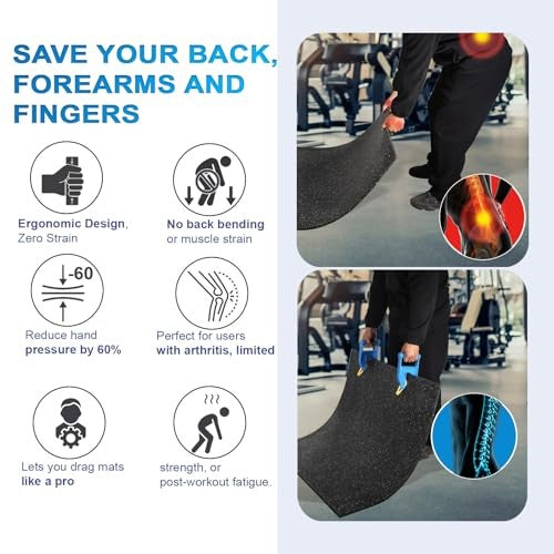 Horse Stall Mat Moving Tool Pair Heavy Duty Rubber
