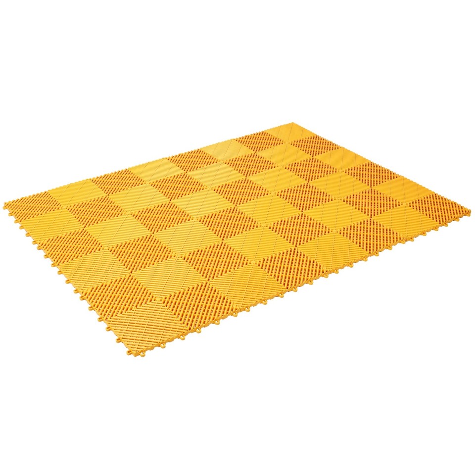 25pcs Interlocking Garage Flooring Tiles 15.6"x15.6" Plastic Floor Mat Non-Slip
