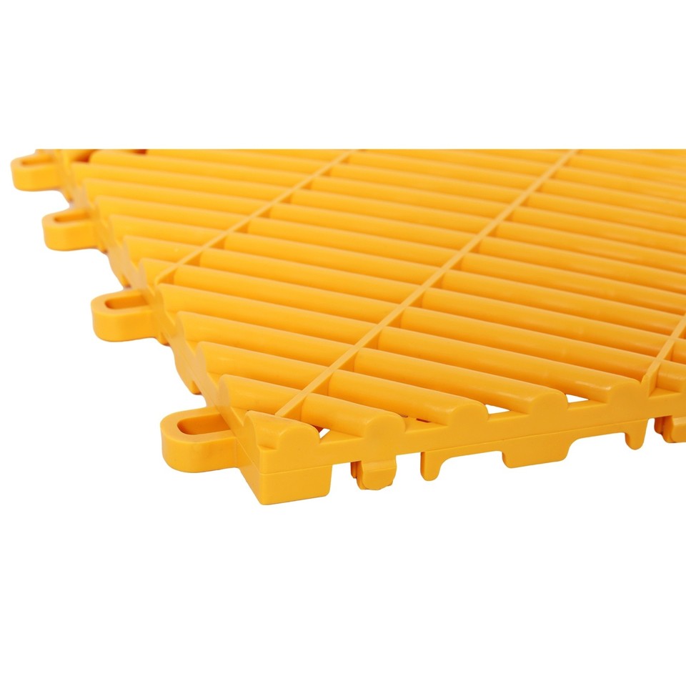 25pcs Interlocking Garage Flooring Tiles 15.6"x15.6" Plastic Floor Mat Non-Slip