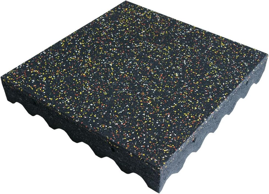 Eco-Safety Interlocking Playground Tiles - 8 Pack - 21.1 Sq Ft - Speckled Colors