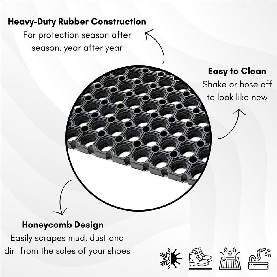 Interlocking Rubber Mats for Residential & Commercial Use, Indoor/Outdoor