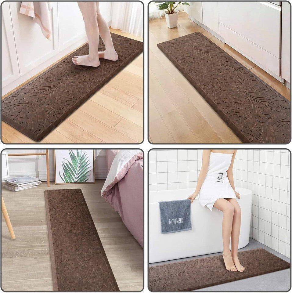 Kitchen Mat Cushioned Anti-Fatigue Waterproof Non-Slip Standing Mat Ergonomic...