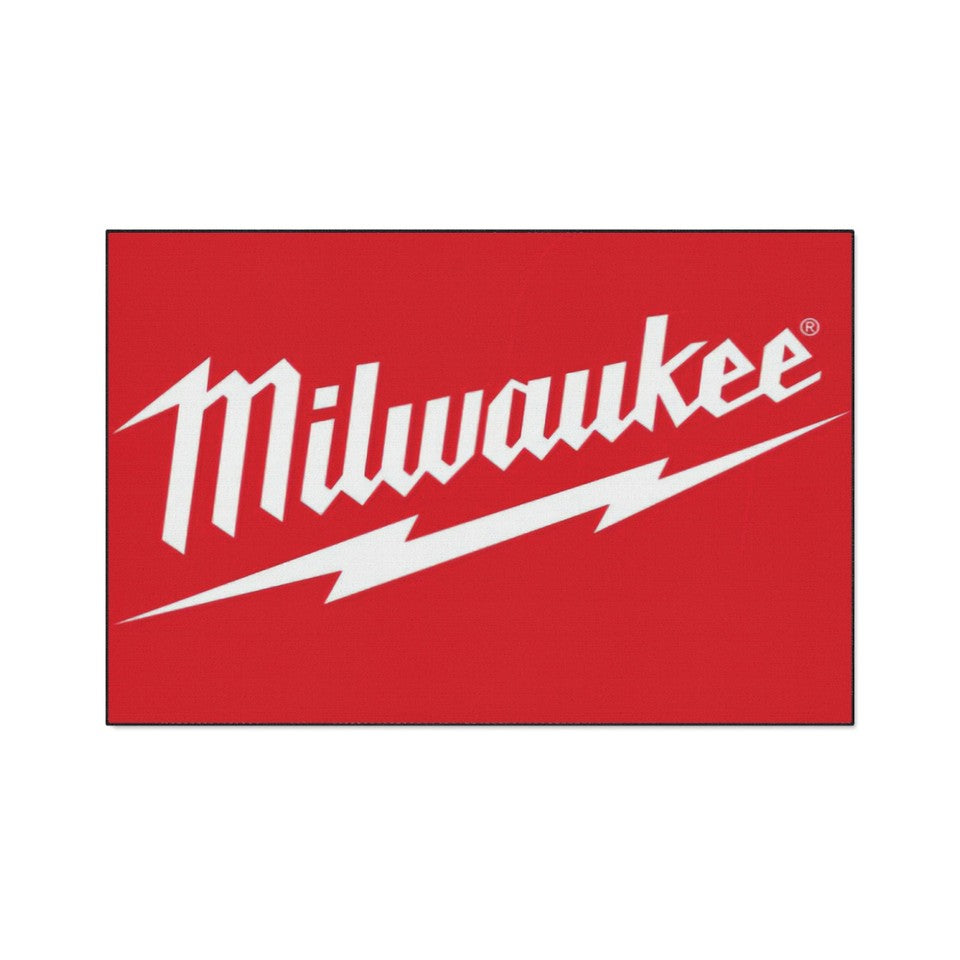 Milwaukee Red Heavy Duty Floor Mat - Durable Entryway Rug, Work Shop Mat, Garage