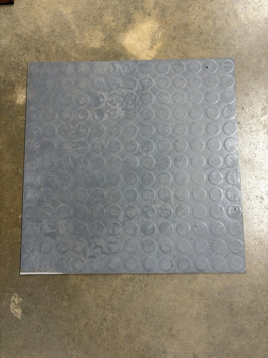 New Roppe Rubber Floor Tiles Dark Gray Color 19 11/16" X 19 11/16" Perfect DIY