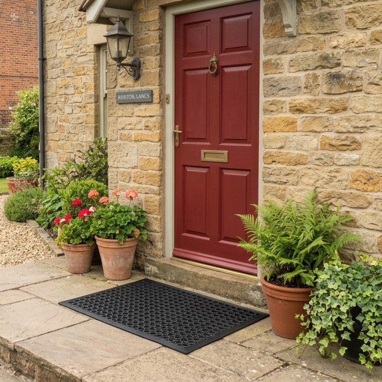 SMALL Outdoor Rubber Entrance Mats Anti Slip Drainage Door Mat Flooring 0.6x0.9