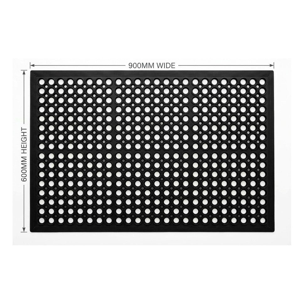 SMALL Outdoor Rubber Entrance Mats Anti Slip Drainage Door Mat Flooring 0.6x0.9