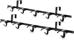 2PCS Heavy-Duty 5-Spot Detachable Wall Mount Horse Bridle Tack Hooks Stall Rack