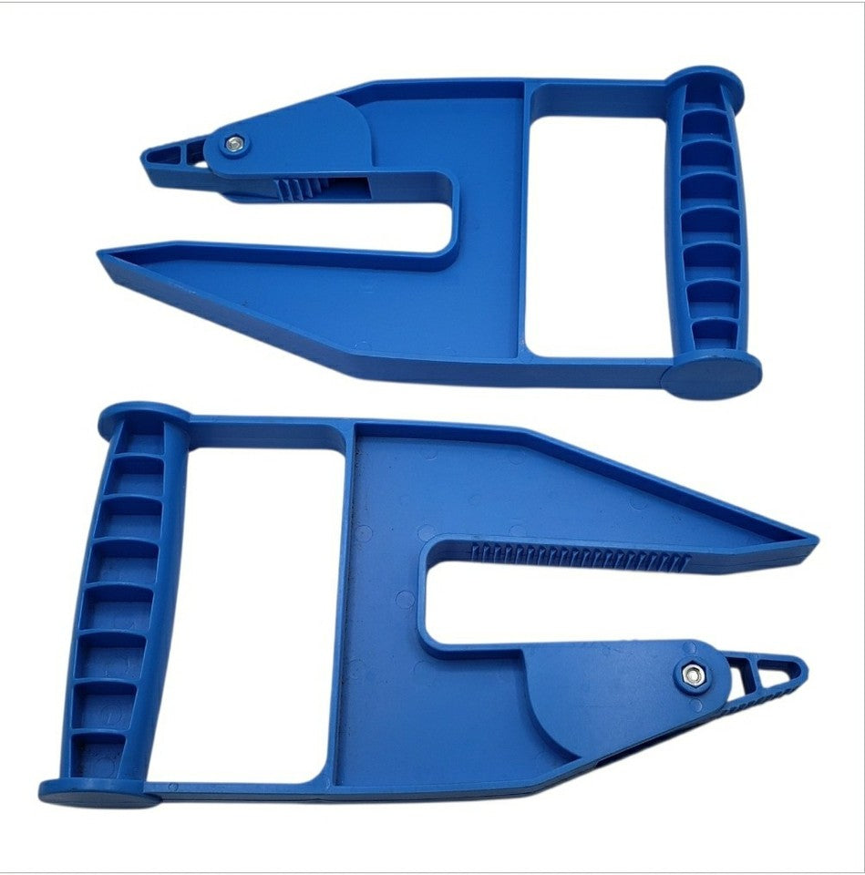 4 Pack Blue Mat Movers Tool, Heavy Duty Mat Grippers for Horse Stalls (2 Sets)