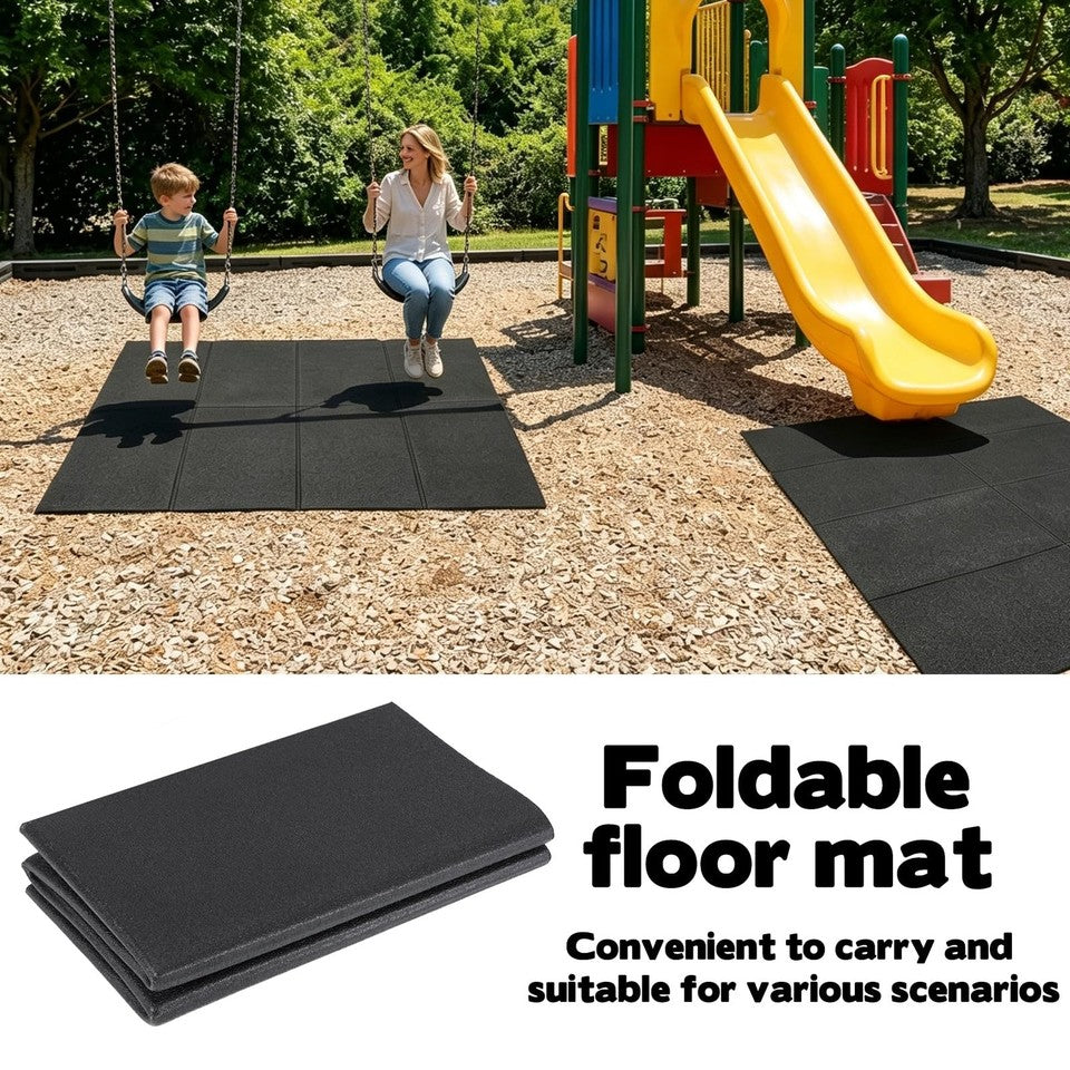 Rainmae 2 Pcs Foldable Outdoor Playground Mats Outdoor Play Mat High Density