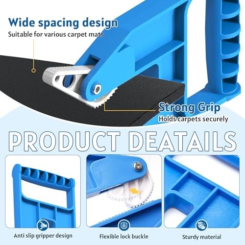 2 Pcs Heavy Duty Mat Grippers for Horse Stall, Gym & Trailer - Effortless Mat Mo