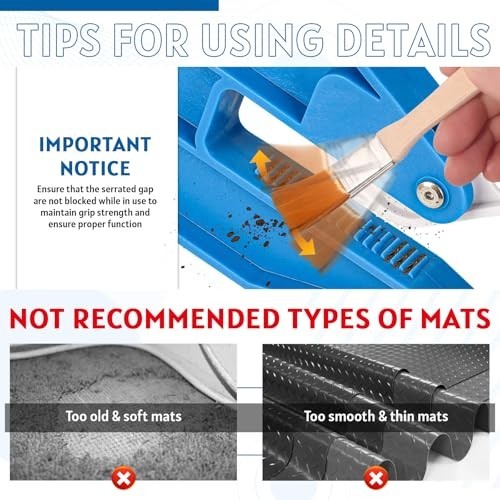 2 Pcs Heavy Duty Mat Grippers for Horse Stall, Gym & Trailer - Effortless Mat Mo