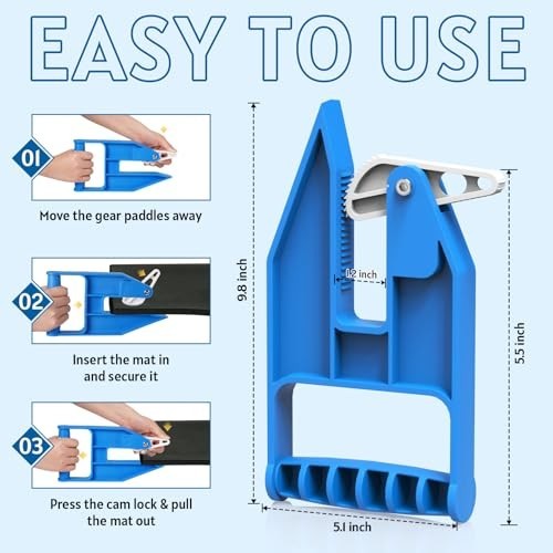 2 Pcs Heavy Duty Mat Grippers for Horse Stall, Gym & Trailer - Effortless Mat Mo