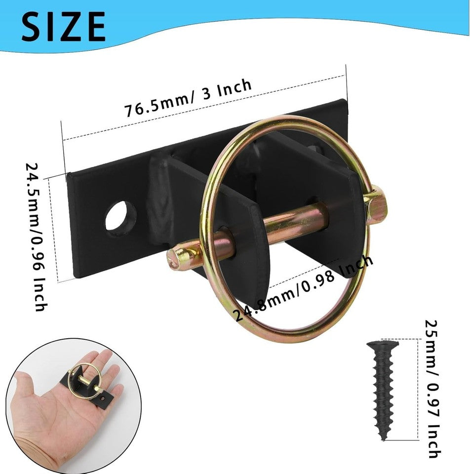 8 Pcs Heavy Duty Wall Mount Bucket Hooks, Black, for Horse Stall, Stable & Barn