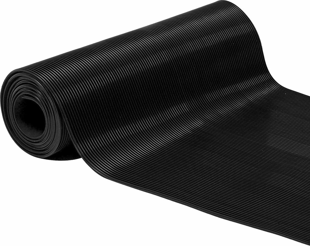 RIB Gym Floor Mat Rubber Roll Garage Golf Cart Truck Bed Flooring