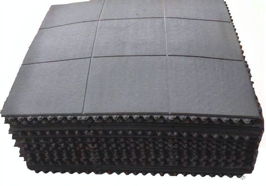 Rubber Gym Mat Floor Tiles | Heavy Duty 16mm Thick Interlocking 900mm Free POST