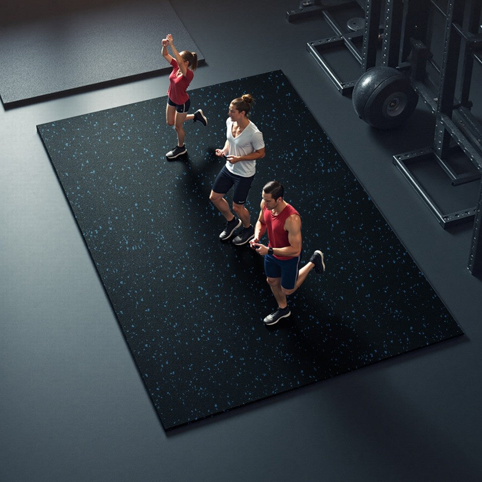4'x10' Rubber Gym Mats Heavy Duty 6mm Thick Nonslip Yoga Exercise Flooring Mats