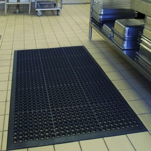 Rubber Mat Indoor/Outdoor Commercial Restaurant anti Fatigue Rubber Drainage mat