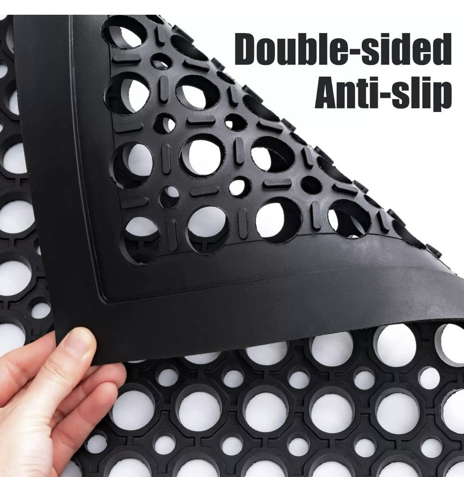 Rubber Mat Indoor/Outdoor Commercial Restaurant anti Fatigue Rubber Drainage mat