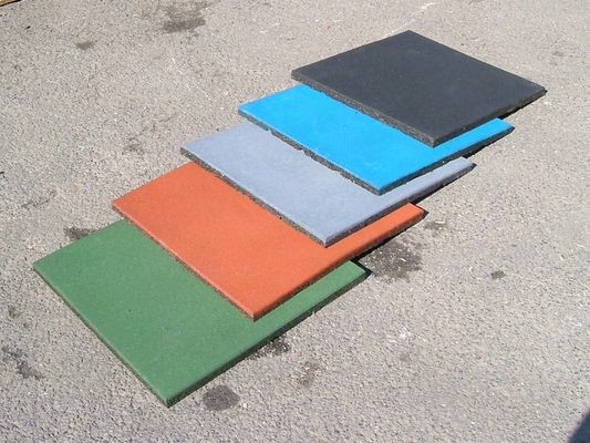 4 Rubber Safety Tiles Heavy Duty Playground Swing Slide Play Area Outdoor Mats