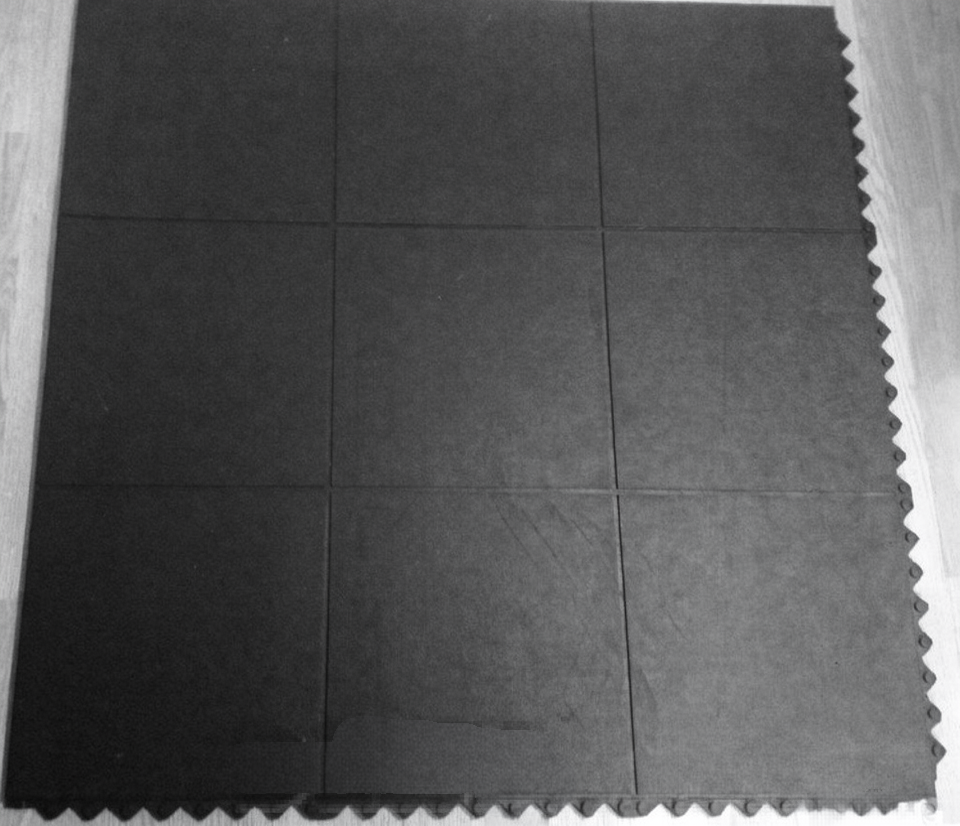 Rubber Gym Mat Floor Tiles | Heavy Duty 16mm Thick Interlocking 900mm Free POST