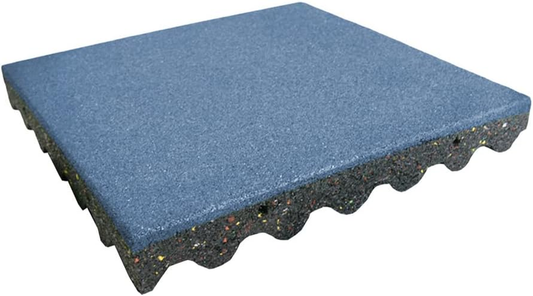 Eco-Safety Interlocking Playground Tiles - 8 Pack - Blue - 21.1 Sq Ft Coverage