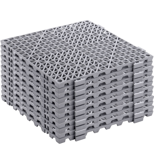Soujoy 12 Pieces Modular Interlocking Cushion 11.6 X 11.6 Rubber Floor Tiles