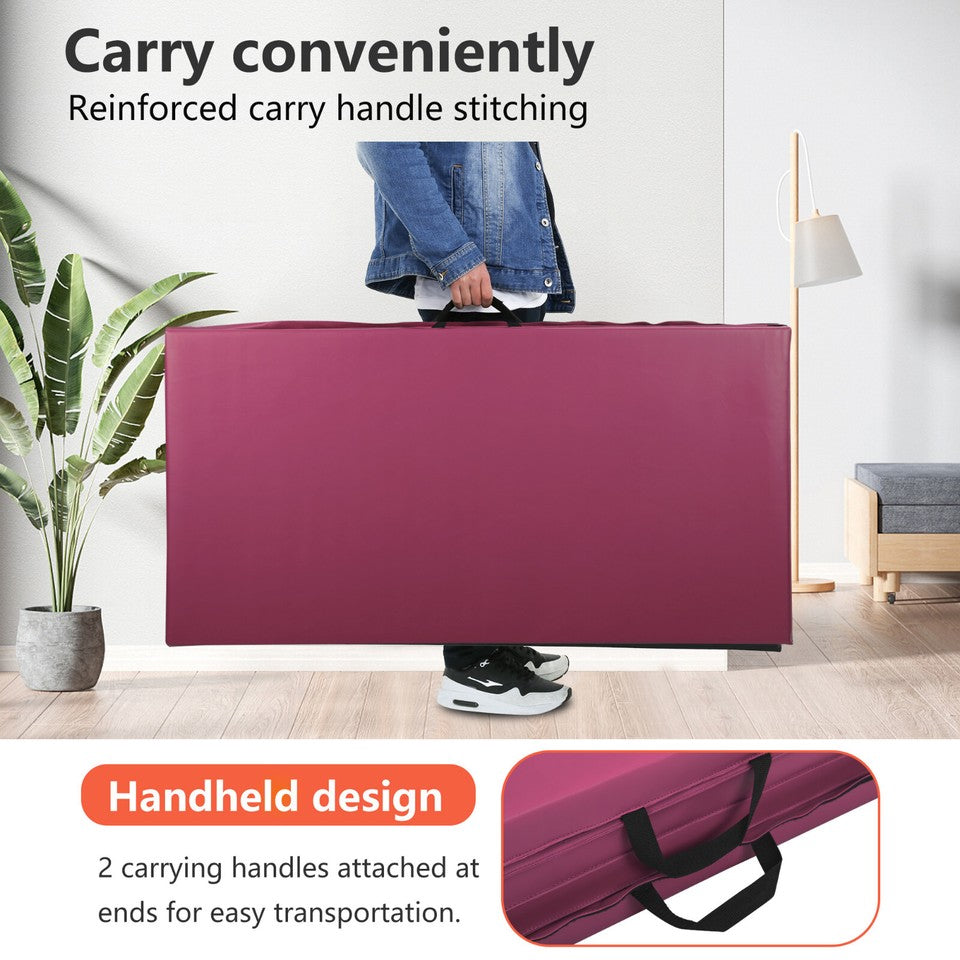 All color 4"x8"x2" Thick Folding Panel Gymnastics Mat Gym Fitness Exercise Mat