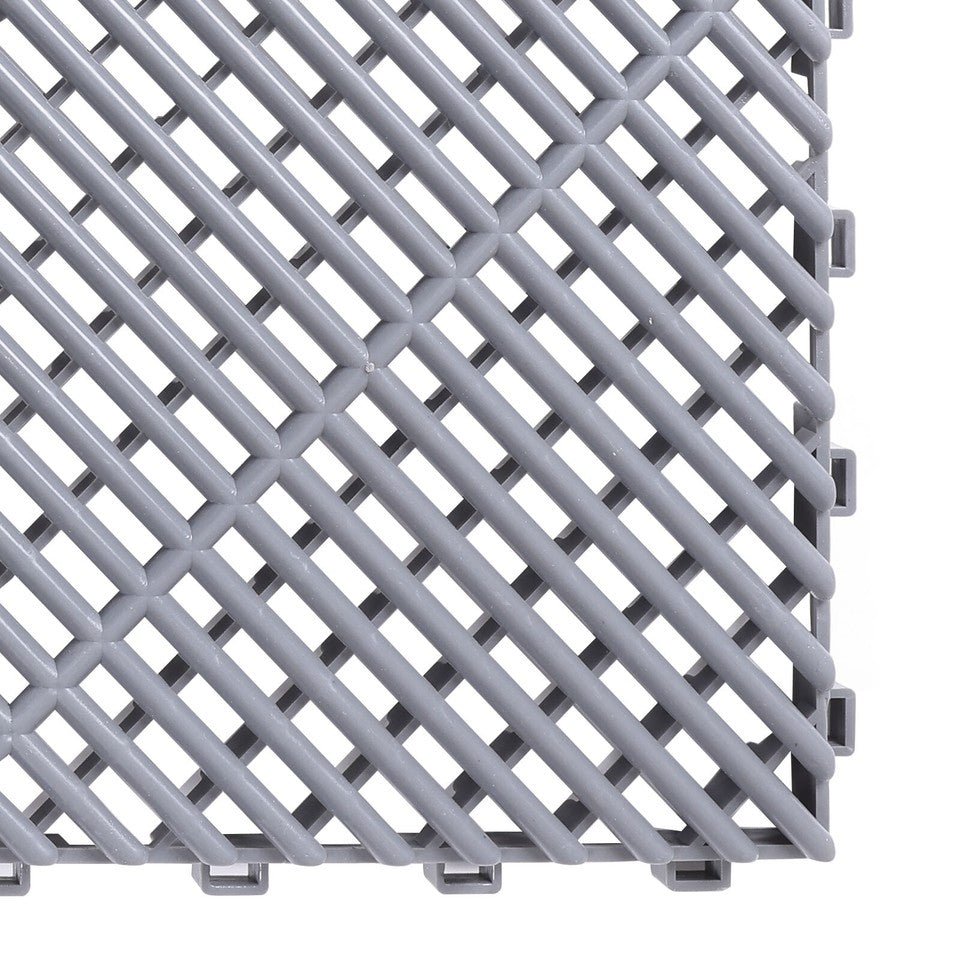 0.71" Thick Garage Flooring Tiles 20Pcs 16x16 in Interlocking Drainage Deck Mat