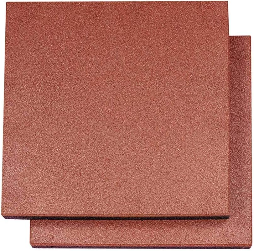 Ultra Thick Interlocking Rubber Tiles 20"x20" for Outdoor Play & Gym (2 Pack)