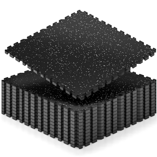 Vivaluz 0.6 Thicker 48 Sq Ft Rubber Top Gym Flooring For Home Gym Heavy Duty
